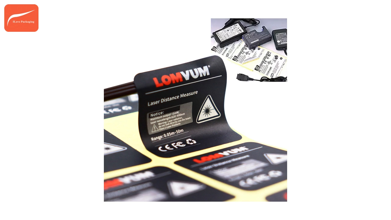 Ik ben dol op verpakking op maat gemaakte elektronische productlabel lijmstickers 5