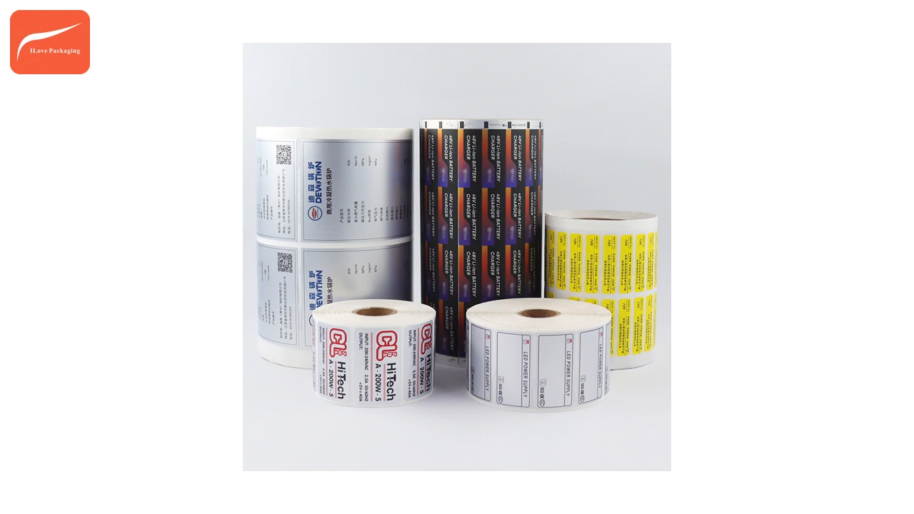 Ik ben dol op verpakking op maat gemaakte elektronische productlabel lijmstickers 7