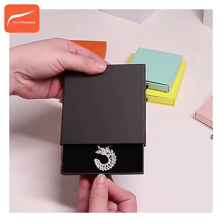 Hoge kwaliteit Ik ben dol op verpakking kartonnen sieradendozen ring zijlade doosverpakking 8