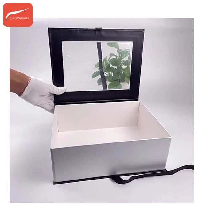 I Love Packaging Custom Greyboard Gift Paper Box with Ribbon 1