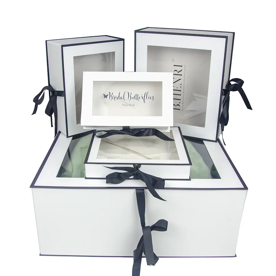 I Love Packaging Custom Greyboard Gift Paper Box with Ribbon 3