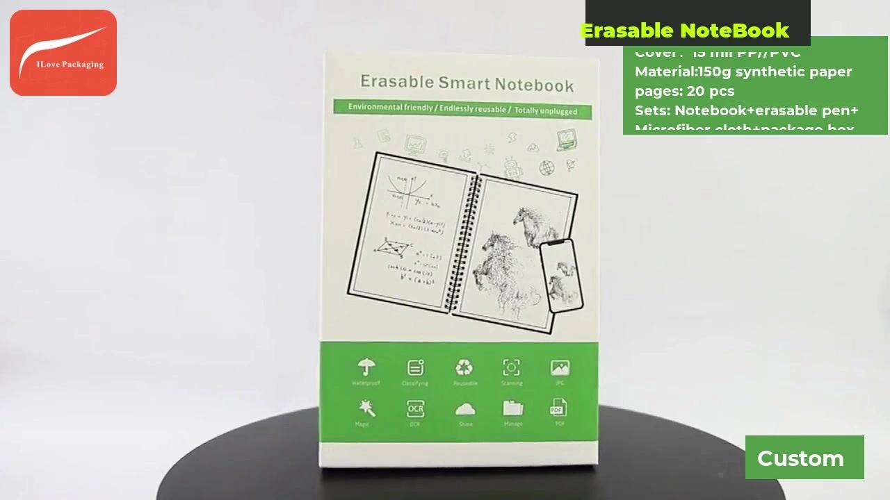 I Love Packaging Custom Erasable Notebbok 1