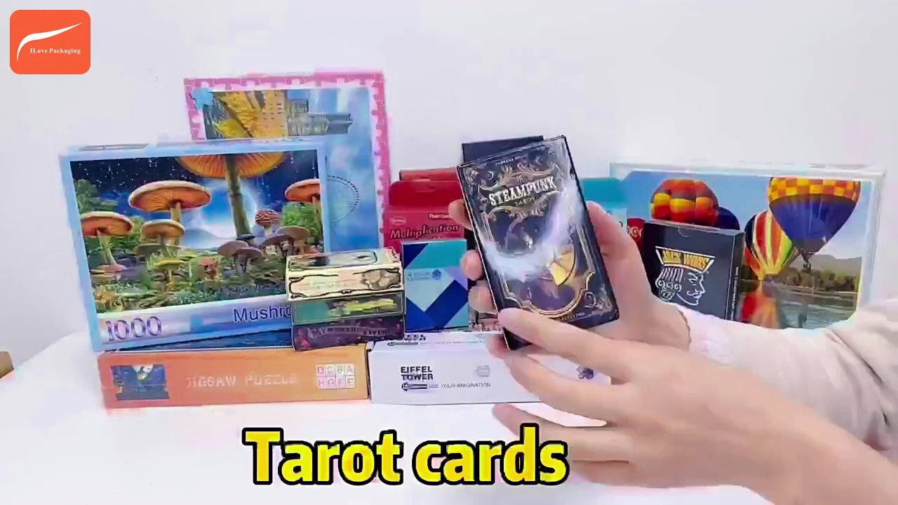 China Factory I Love Packaging Custom Yoga Pose Cards Tarot Cards 1