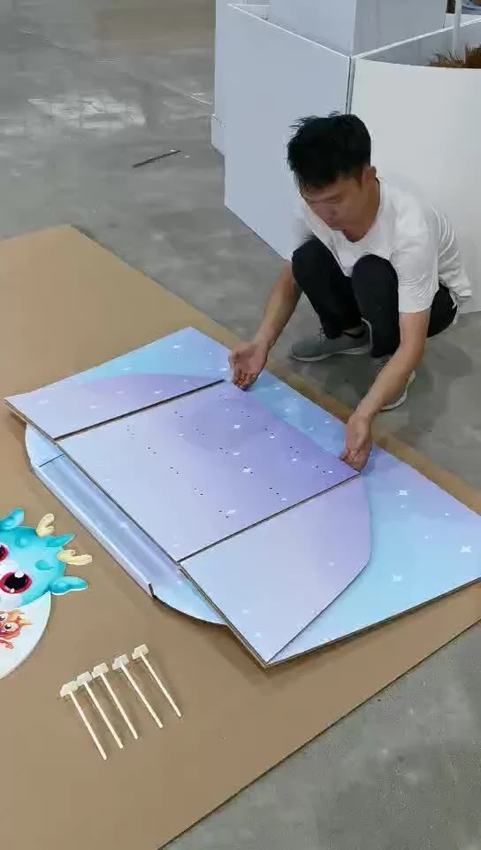 Custom Product Display Rack Folding Paper Display Corrugated Floor Standing Cardboard Display Stand 1
