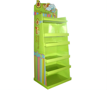 Supermarket custom cardboard floor display stand/paper making retail supermarket food advertising cardboard display stand 7