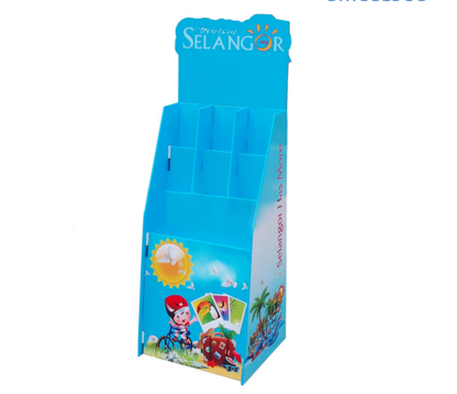 Supermarket food promotion cardboard corrugated display stand cardboard carton paper floor display stand hot products 6