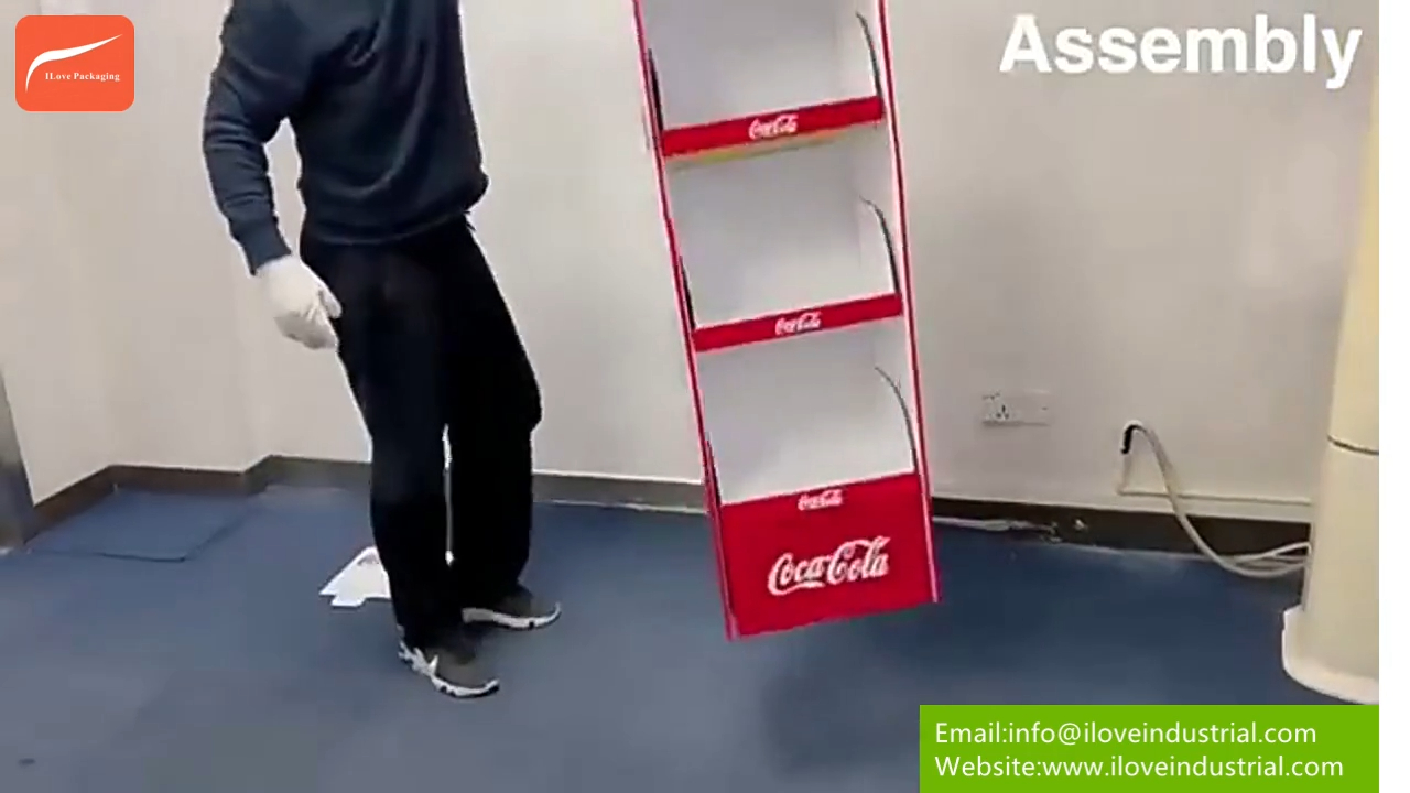 Ik ben dol op verpakking op maat Coca cola kartonnen vloerweergave 4