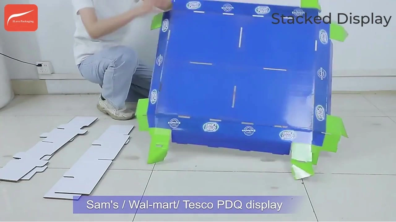 ILove Packaging Custom Stacked Display for Supermarket and Store Promotion 1