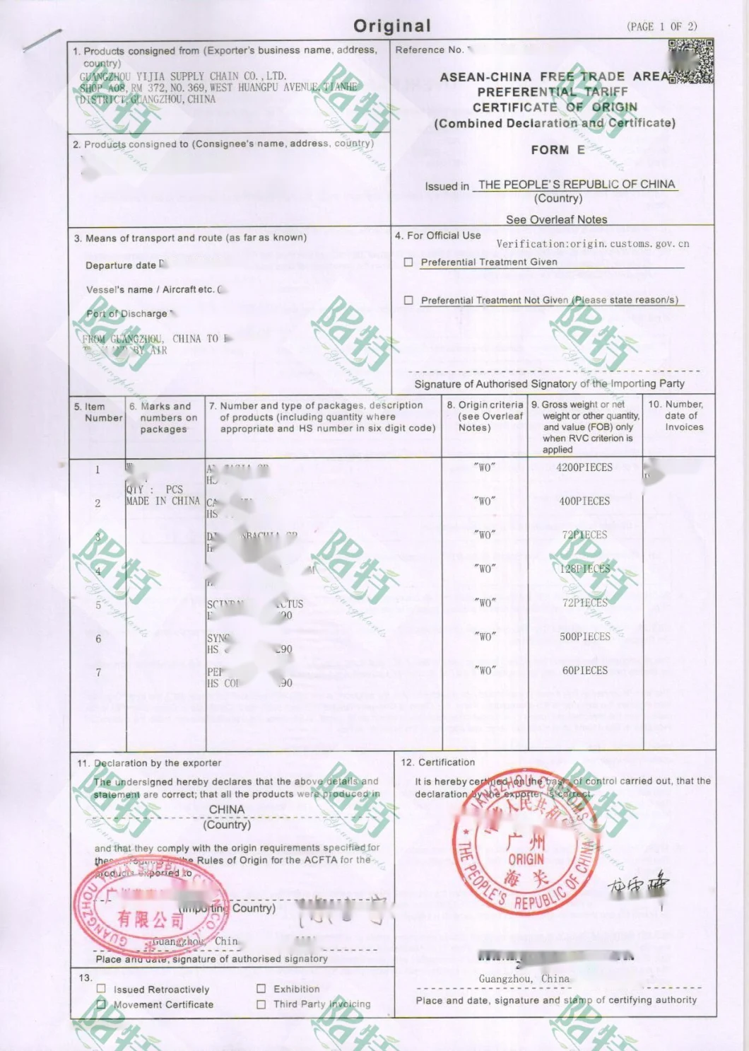Pachira Macrocarpa Stems Wholesale Import Plant