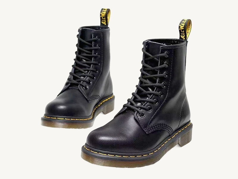 E. POLEM High Top Slim Strap Martin Boots Couple Motorcycle Shoes 1