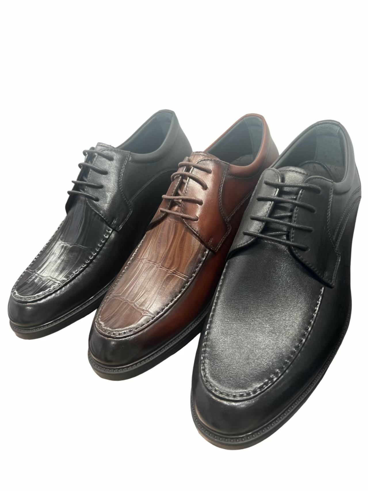 E. POLEM  Men's business leather shoes, workplace metal buckles, loafers, versatile for office and business negotiations, genuine leather foot pedals 1