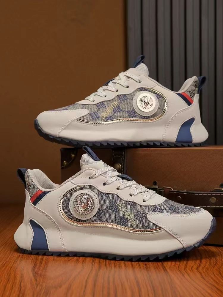 【Light Luxury Retro Dad Shoes】Fashion Color-Block Breathable Sports Shoes Soft Sole Comfort Casual Men's Shoes 1