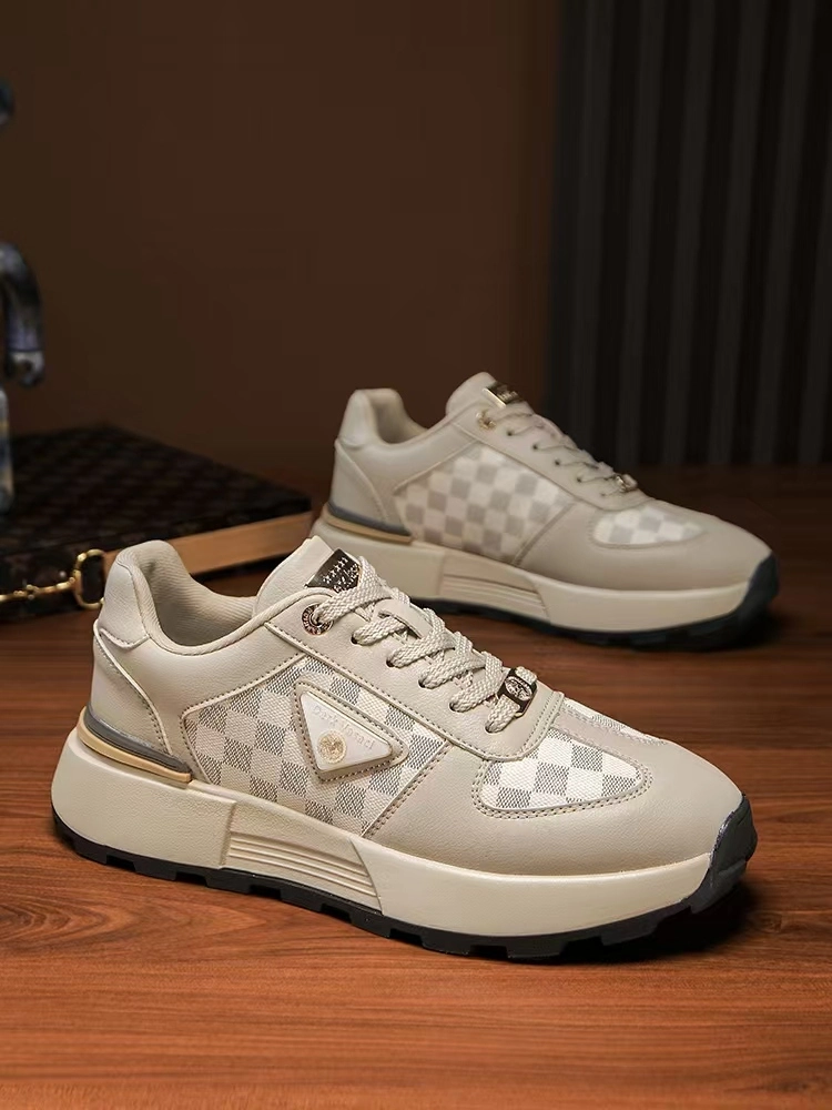 【Light Luxury Retro Dad Shoes】Fashion Color-Block Breathable Sports Shoes Soft Sole Comfort Casual Men's Shoes-1762739706388105 1