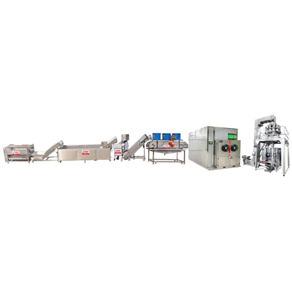 Ike Ginger Peeling, Washing, Cutting, Drying, Powdering และ Packing Processing Line 1