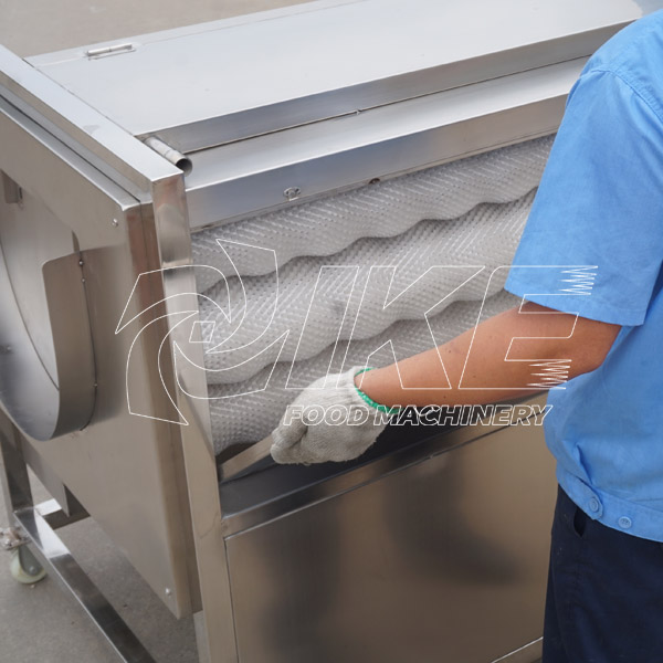Máquina de pelado de limpieza de papa KT-WN800 con cepillo de nylon rodante 2