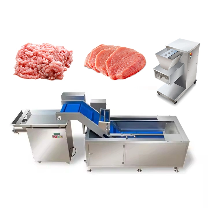 Automatic Minced Meat Processing Line with Cutter Washing&Grinder 1