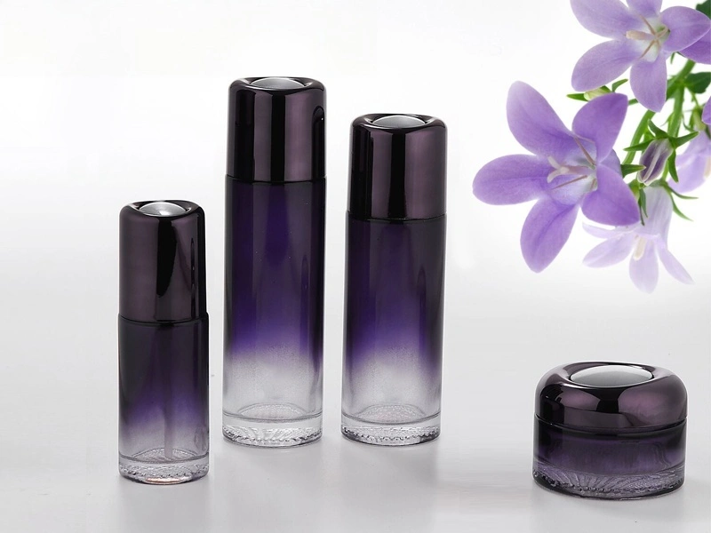 Purple Gradient Glass Skincare Bottle Set (Models 025, 026, 027, 028) - Full Specifications 1