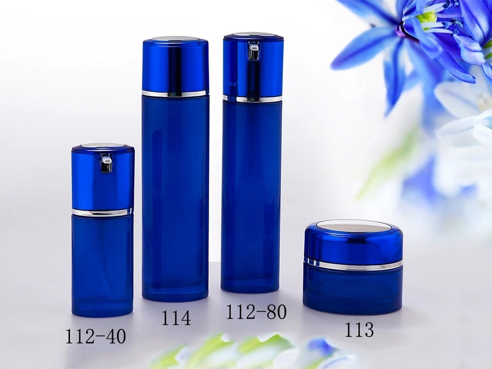Cobalt Blue Glass Skincare Bottle Set (Models 112 - 40, 112 - 80, 113, 114) - Full Specifications 1