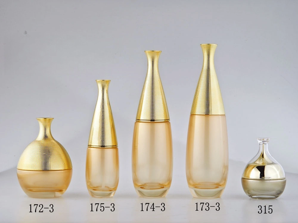 Luxury Gold - Textured Glass Skincare Bottle Set (Models 172 - 3, 173 - 3, 174 - 3, 175 - 3, 315) - Full Specifications 1