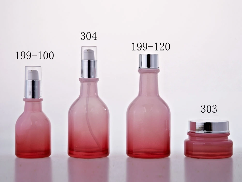 Gradient Pink Glass Skincare Bottle Set (Models 199 - 100, 199 - 120, 303, 304) - Full Specifications 1