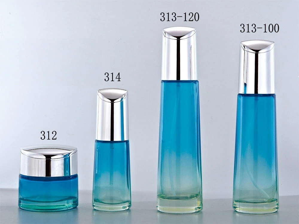 Blue - Gradient Glass Skincare Bottle Set (Models 312, 313 - 100, 313 - 120, 314) - Full Specifications 1