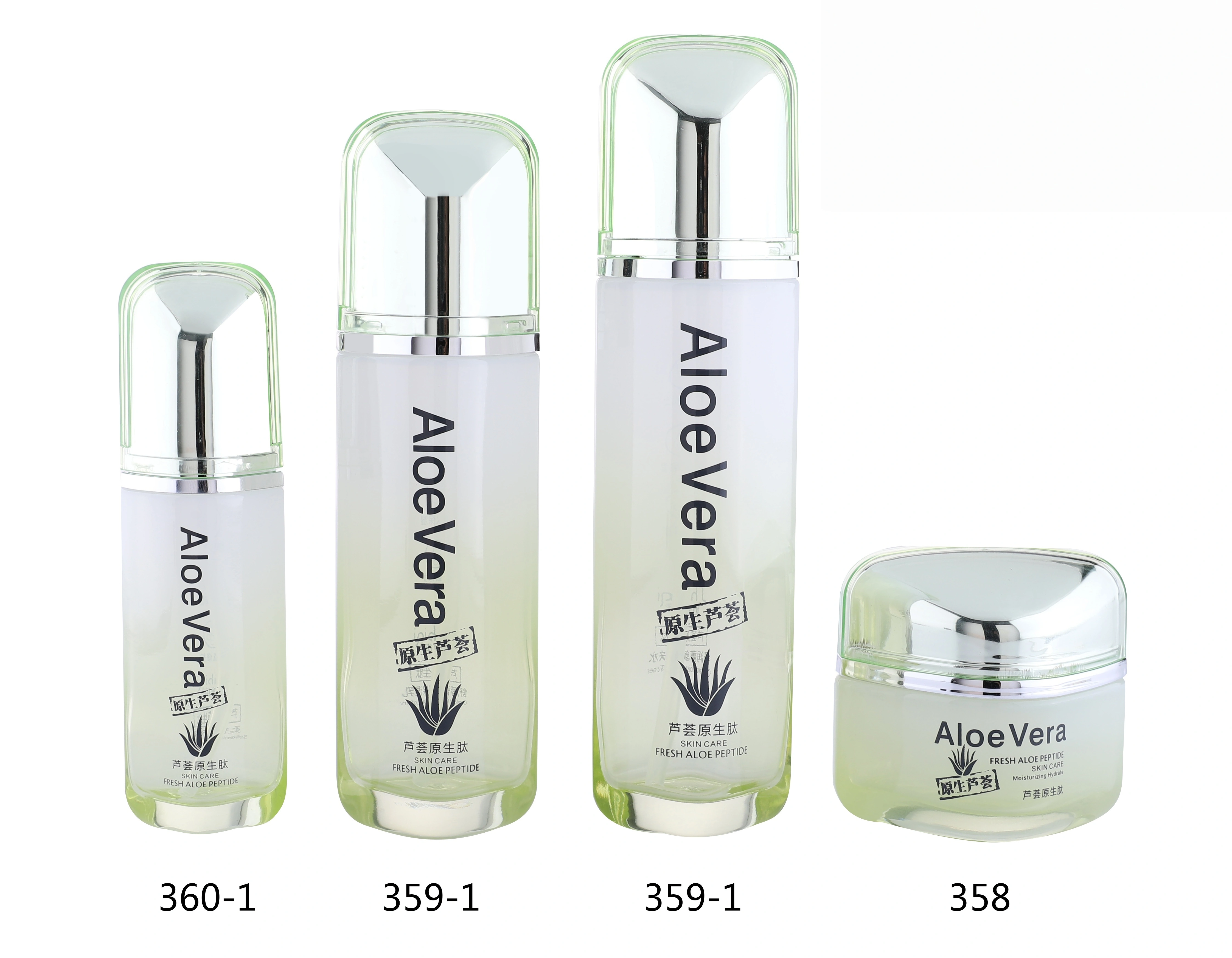 Aloe Vera Series Glass Skincare Bottle Set (Models 358, 360 - 1, 359 - 1) - Full Specifications 1