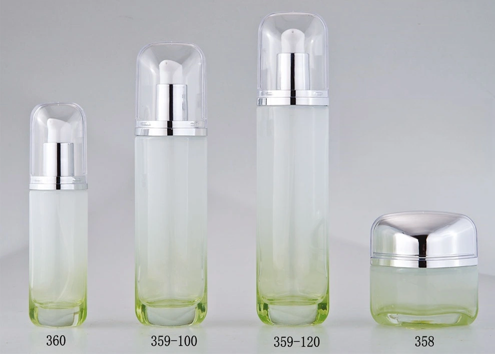 Green - Gradient Glass Skincare Bottle Set (Models 358, 359 - 100, 359 - 120, 360) - Full Specifications 1