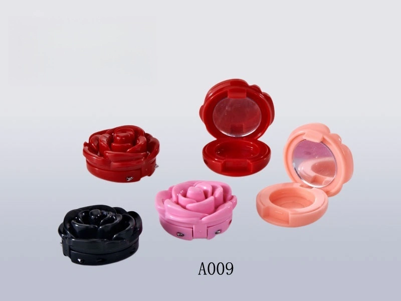 Rose - Shaped Cosmetic Compact A009 - 35mm Width, 19mm Height 1