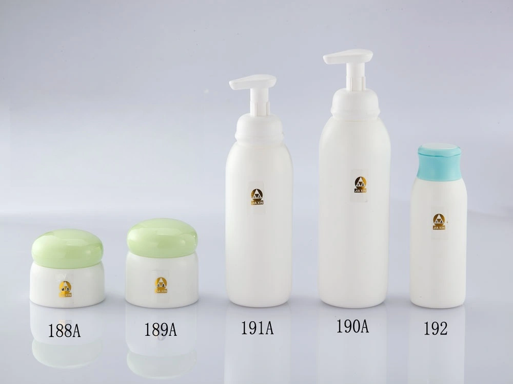 Set de botellas de cuidado de la piel de plástico blanco minimalista (modelos 188a, 189a, 190a, 191a, 192) - Especificaciones completas 1