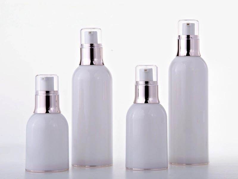 White Plastic Skincare Bottle Set with Rose - Gold Accents (Models 217 - 1 - 30, 217 - 1 - 60, 217 - 1 - 100, 217 - 1 - 120) - Full Specifications 1