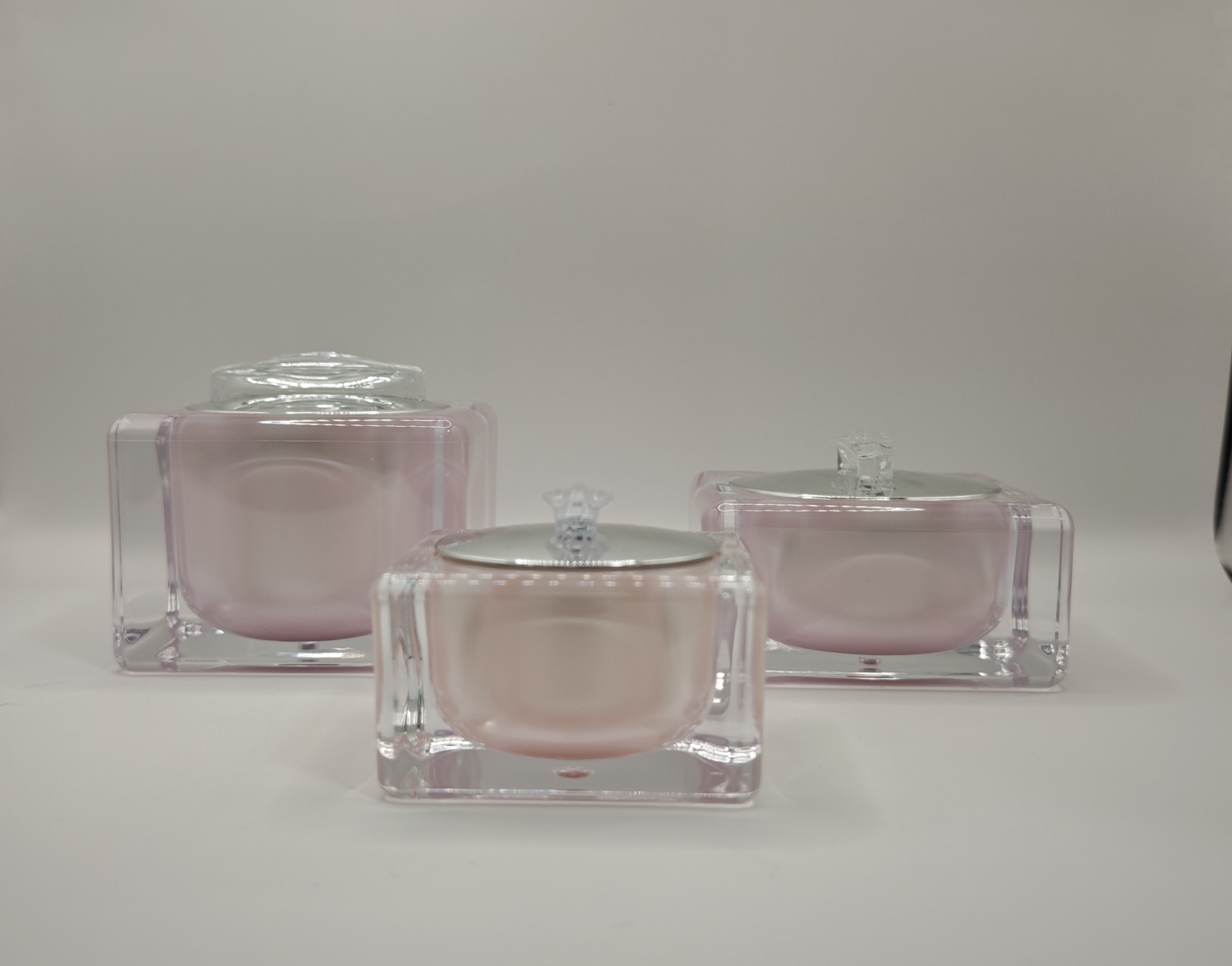 Pastel Pink Crystal Cosmetic Packaging Set 1