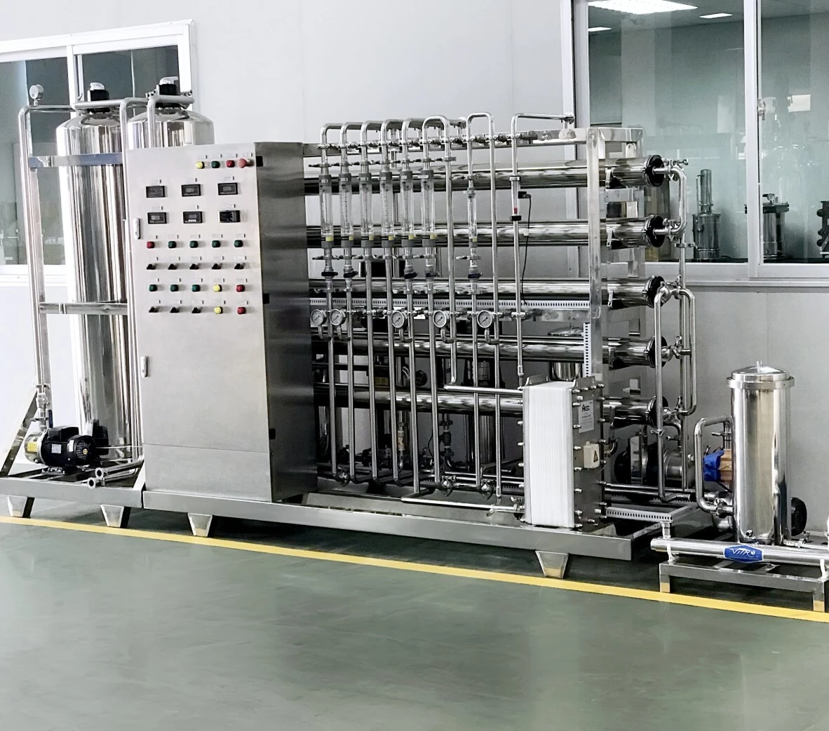 RO pure water station WFI distribution system and CIP SIP system 1