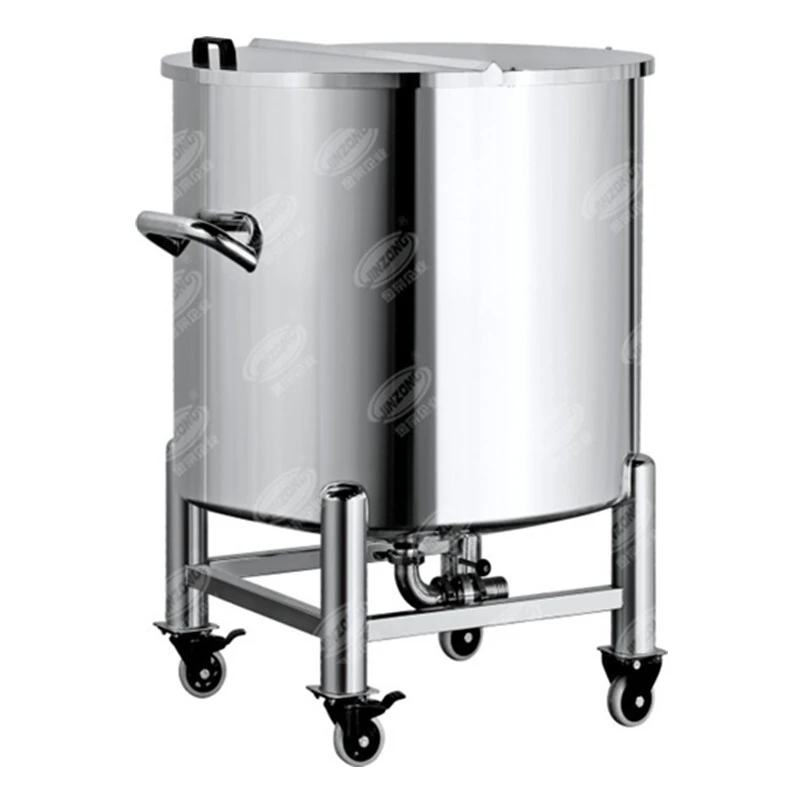 Portable Sanitary half open storage tank 1