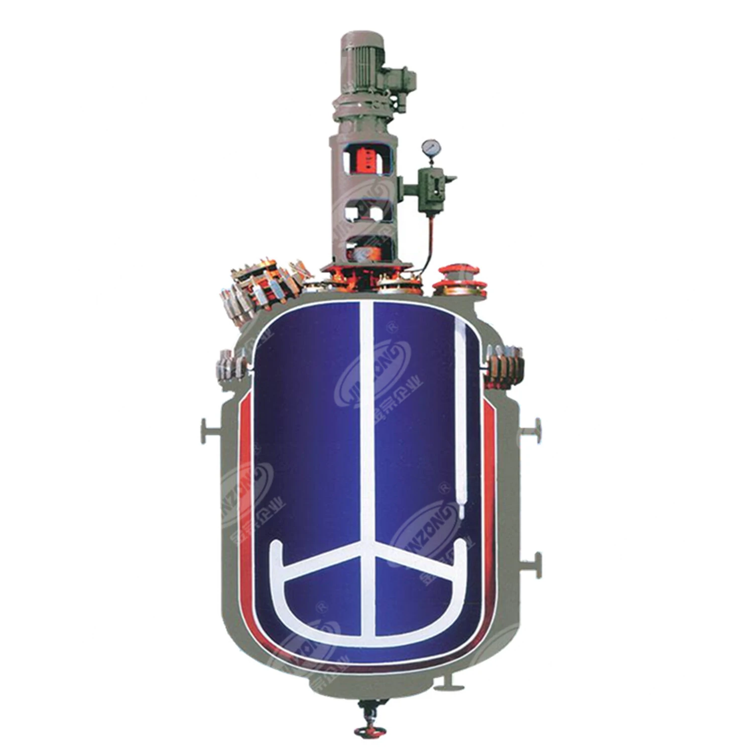 Glass lined reactor Enamel reaction kettle 1
