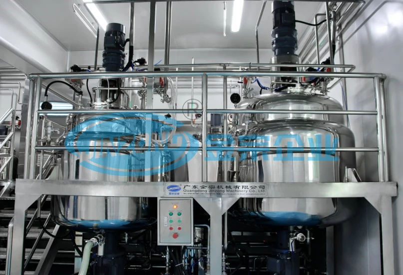 Vacuum Mixer with Homogenizer Mixing Tank Hand Gel Ointment Making Machine