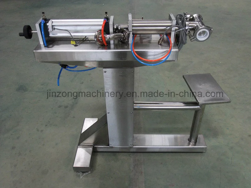 Semi Auto Small Bottle Liquid/Paste Single Heads Floor Type Filling Machine 1
