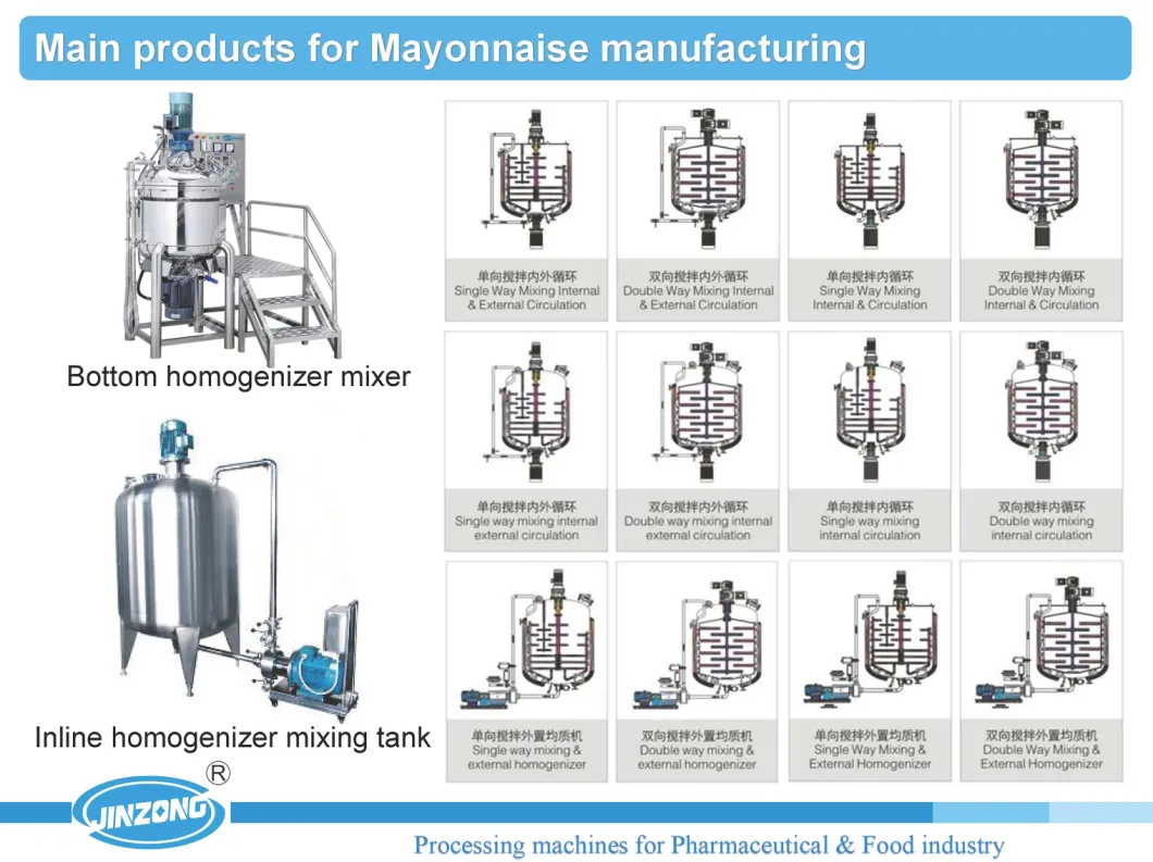 Salad Dressing Mayonnaise Baby Puree Mixing Manufacturing Machine