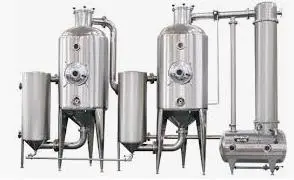 China Dual-Effect Concentrator Vacuum Evaporator for Pharmaceutical and Food Liquid Materials
