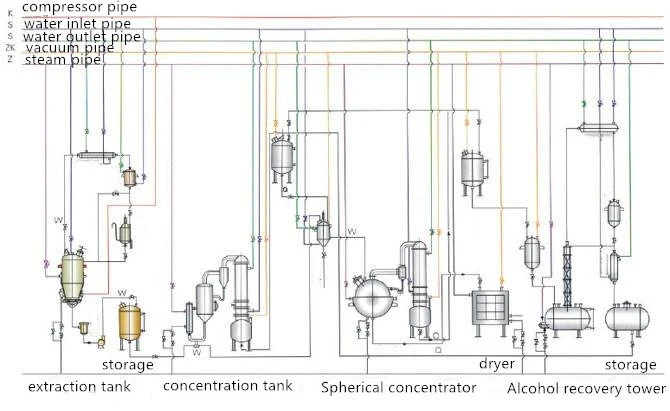 Extraction and Concentration Production Line for Pharmaceutical Extraction Plant Solution 1
