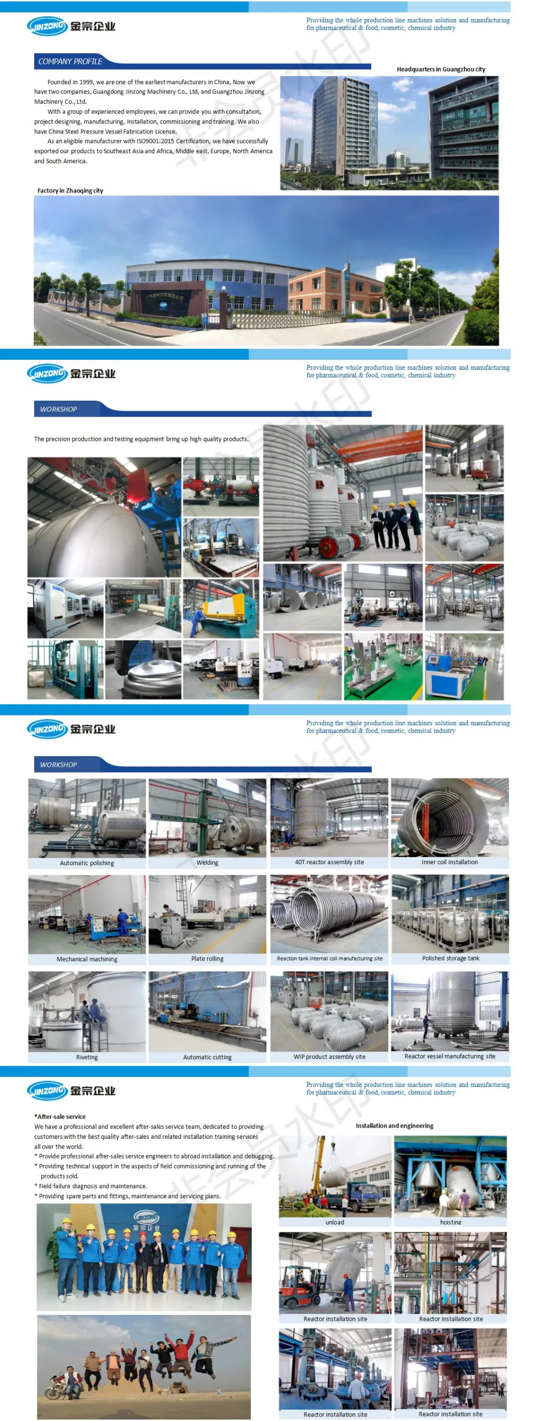 OEM ODM Portable Pressure Vessel Single Layer Storage Tank