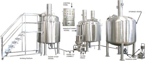 Automatic Oral Liquid Syrup Manufacturing Plant