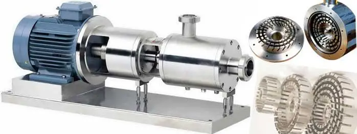 1-3 Stage Inline Homogenizer Pump Pharmacy Emulsifier Mixer