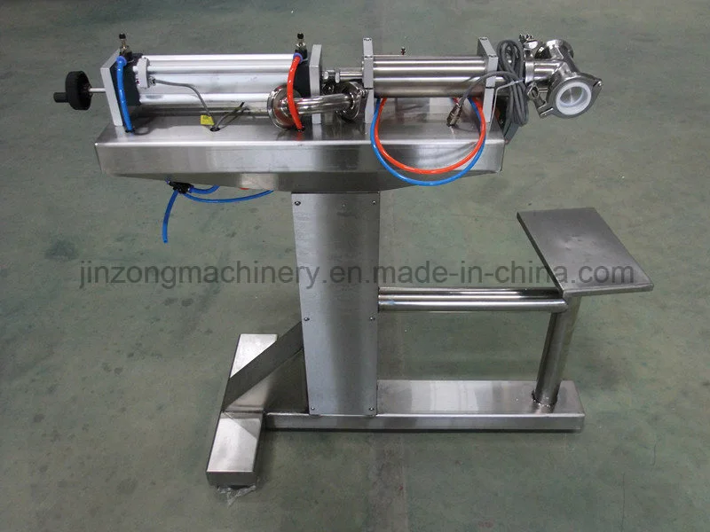 5-5000ml Guagnzhou Floor Type Semi-Auto Juice Liquid Filling Machine with Liquid 1