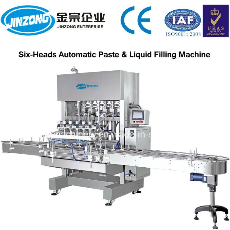 Jinzong Fully Automatic Bottle Surface Filling Capping and Labeling Machine Production Line for Shampoo/Liquid/Beverage 1
