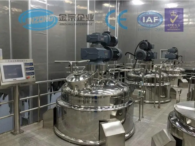 Jinzong Homogenizer Vacuum Emulsifying Mixing Machine for Cream and Liquid Solution Production 1