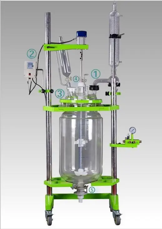 10 Liter Jacketed Glass Reactor for Lab 1