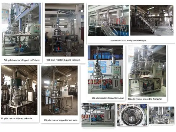 Pilot Glass Lined Reaction Plant Corrosion Resistant Reflux Reactor