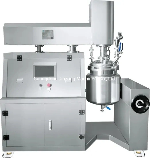 Moveable Water and Oil Vessels for Small Scale Vacuum Emulsifying Mixer 1
