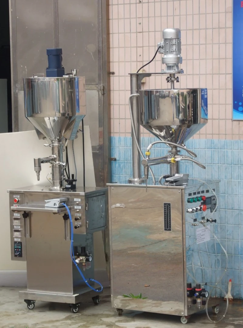 Semi Automatic Ration System Paste Filling Machine with Mixer for Chilli Tomato Sesame Mayonnaise Salad