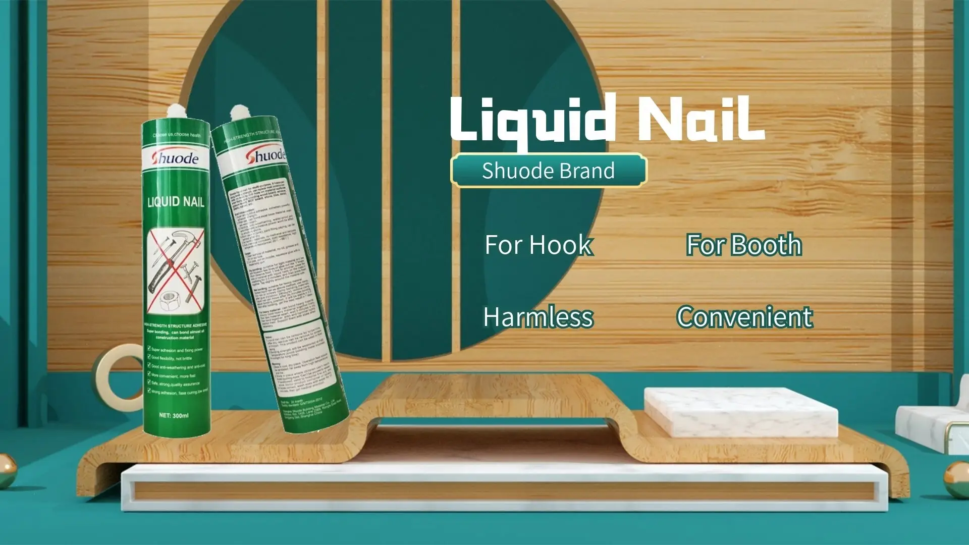 Muebles de madera baratos personalizados Fabricantes de pegamento adhesivo líquido sin uñas de China | Shuode 1